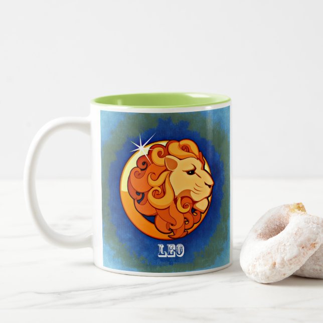 Leo Zweifarbige Tasse (Mit Donut)