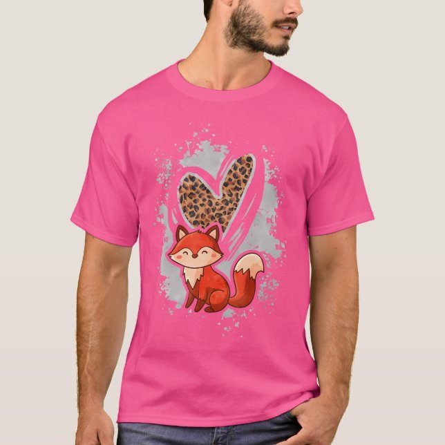 Leoapard Fox Heart T-Shirt (Vorderseite)