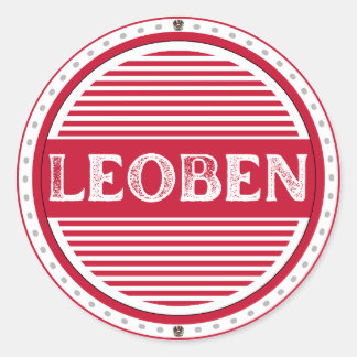 Leoben City Pride Emblem – Österreichische Identit Runder Aufkleber