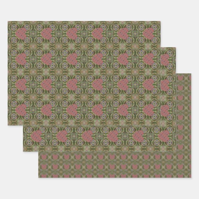 Leoch Forest Heart Geschenkpapier Set (Set)