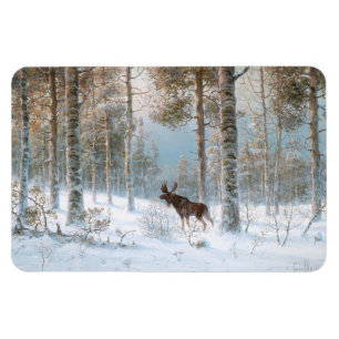 Leodinovich: Elch im Wald Magnet