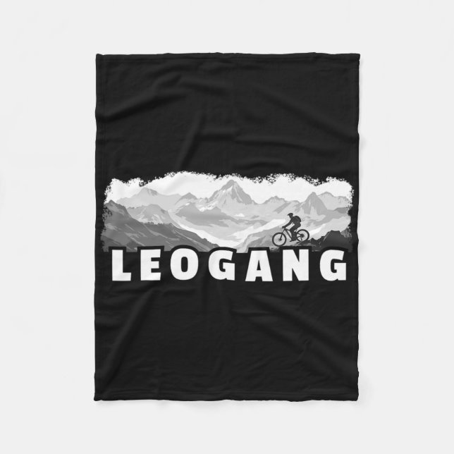 Leogang Austria Mountain Biking Mtb Cycling  Fleecedecke (Vorderseite)