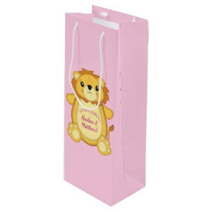Leon Baby Dusche Pink Geschenktüte Für Weinflaschen