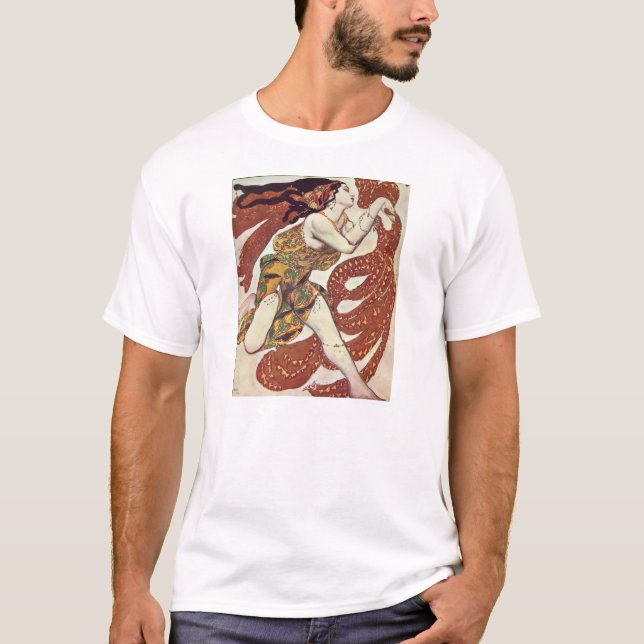 Leon Bakst-Kostüm Entwurf für einen Bacchante T-Shirt (Vorderseite)