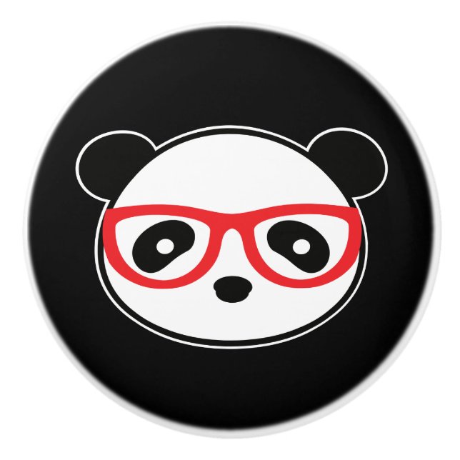 Leon Der Panda-Bär Keramikknauf (Vorderseite)