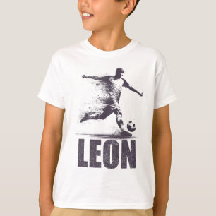Leon Fußballjungen Personalisierter Vorname Leon T-Shirt