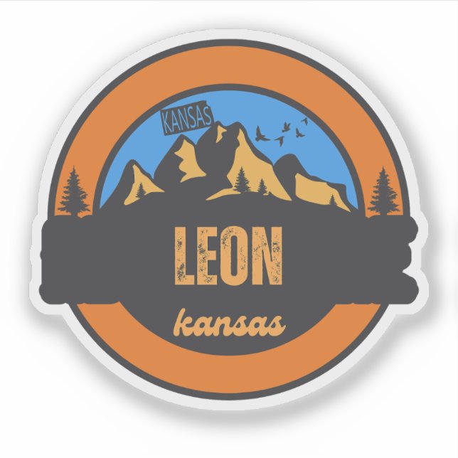 Leon, Kansas Aufkleber (Vorderseite)