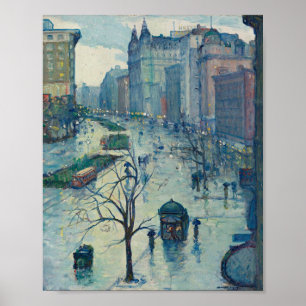Leon Kroll - Broadway mit Blick nach Süden Poster