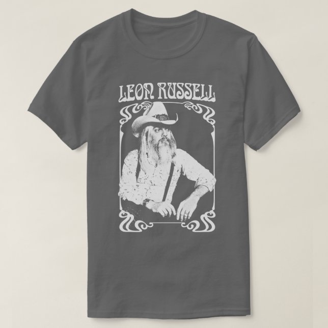 Leon Russell Retro-Fandesign der 1970er Jahre T-Shirt (Design vorne)