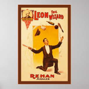 Leon The Wizard ~ Vintages Theater Poster
