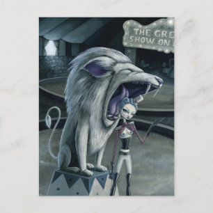 Leona der Löwe Tamer Postkarte