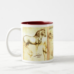 Leonado da Vinci Zeichnungen 3 Zweifarbige Tasse