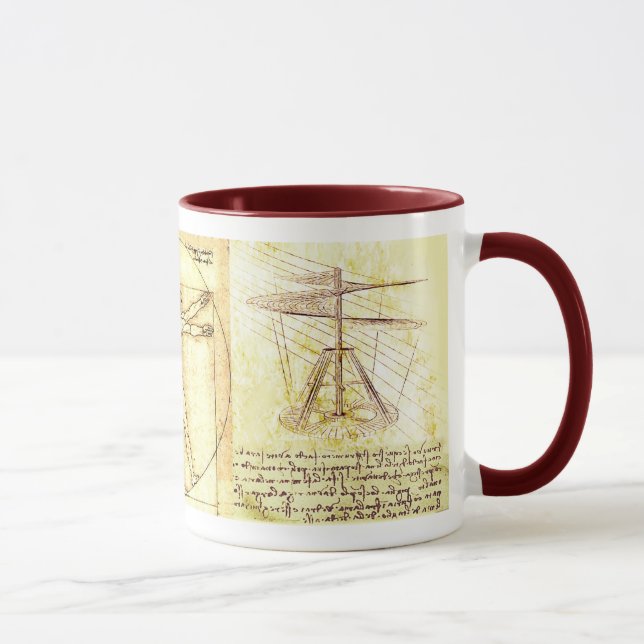 Leonado da Vinci Zeichnungen Tasse (Rechts)