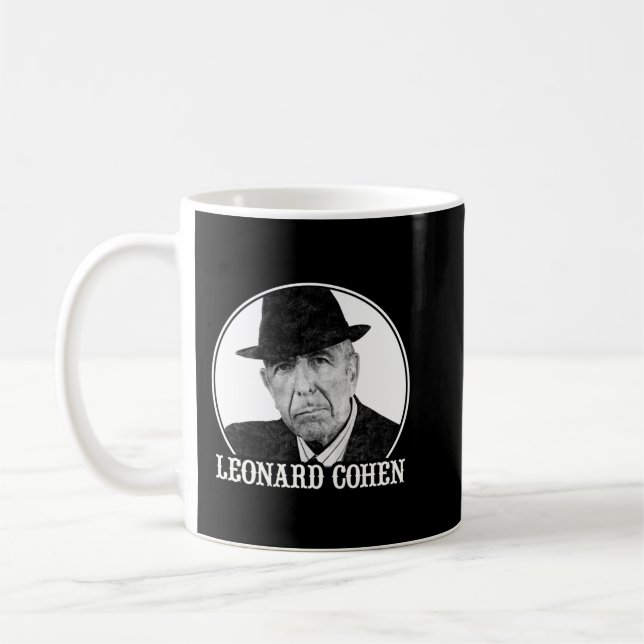 Leonard Cohen Art 60er Style Kaffeetasse (Links)
