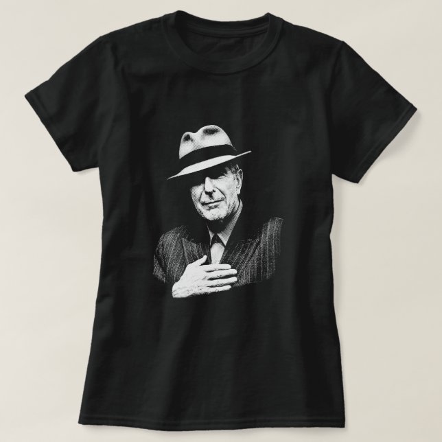 Leonard Cohen - Legende der Schwarzen und Weißen M T-Shirt (Design vorne)