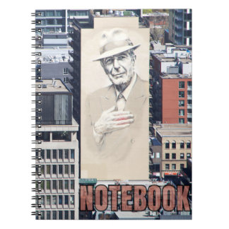 Leonard Cohen Mural in Montreal Kanada Notizblock