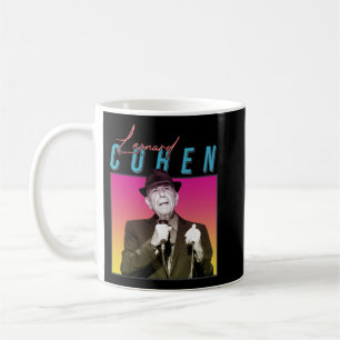 Leonard Cohen Retro 80er Style Kaffeetasse