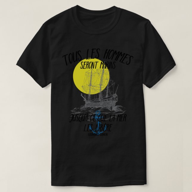 Leonard Cohen Tous Les Hommes Seront Marins - Suza T-Shirt (Design vorne)