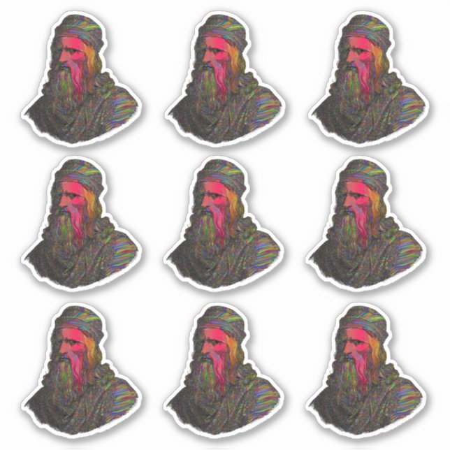 Leonardo Da Vinci Abstrakt Art Sticker Pack (Vorderseite)
