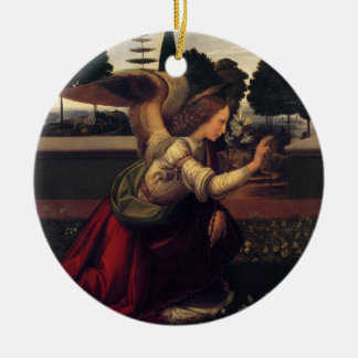 Leonardo da Vinci Ankündigung - Engel Keramikornament