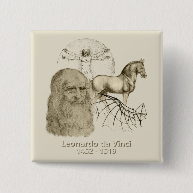Leonardo da Vinci Button (Vorderseite)