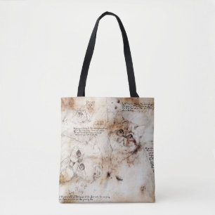 Leonardo da Vinci Cat Sketch Tote Bag