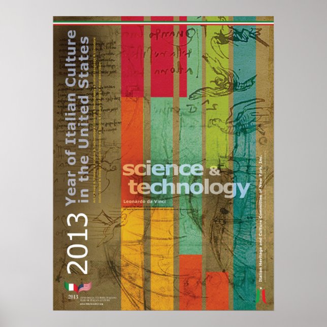 Leonardo da Vinci Codex Flight of Birds Poster (Vorne)