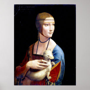 Leonardo da Vinci-Dame mit einem Ermine Poster