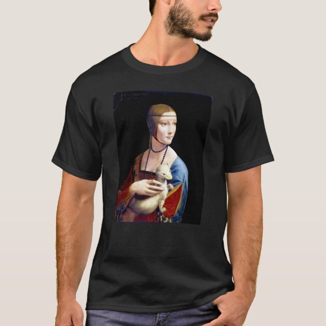 Leonardo da Vinci-Dame mit einem Ermine T-Shirt (Vorderseite)