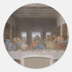 Leonardo da Vinci - Das Gemälde Das letzte Abendma Runder Aufkleber