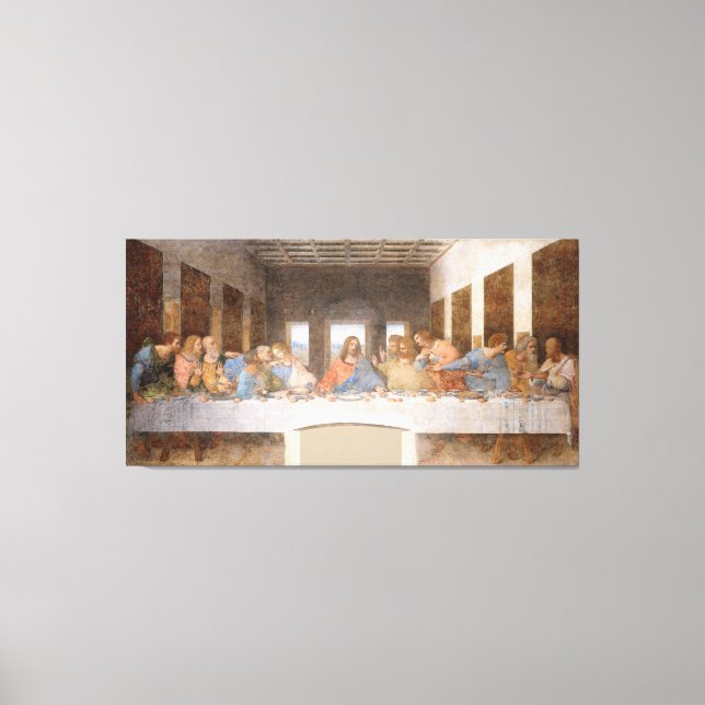 Leonardo da Vinci - Das letzte Abendessen Leinwanddruck (Vorderseite)