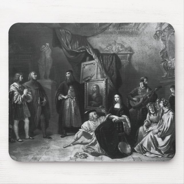 Leonardo da Vinci, der das Gioconda malt Mousepad (Vorne)