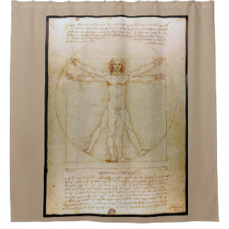 Leonardo Da Vinci, Der viruvianische Mann, Renaiss Duschvorhang