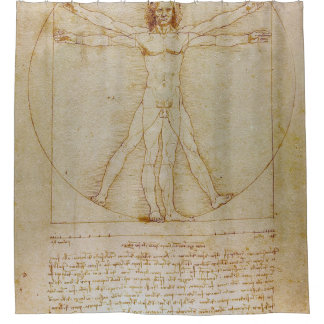 Leonardo Da Vinci, Der viruvianische Mann, Renaiss Duschvorhang