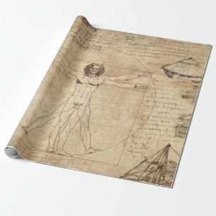 Leonardo Da Vinci Der Vitruvian Mann Geschenkpapier
