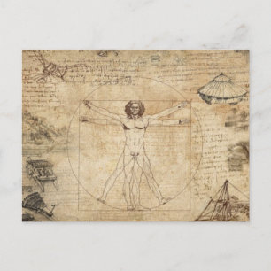 Leonardo Da Vinci Der Vitruvian Mann Postkarte
