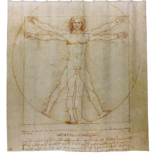 Leonardo da Vinci, der Vitruvian Mann, Renaissance Duschvorhang