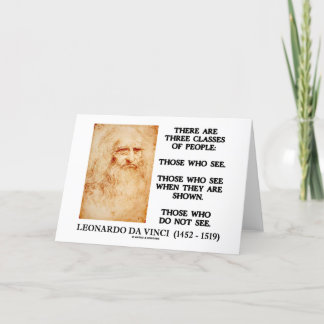 Leonardo da Vinci Drei Klassen von Menschen zitier Karte