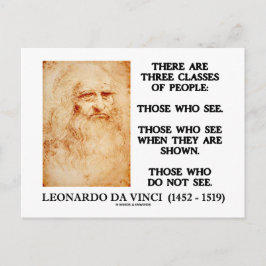 Leonardo da Vinci Drei Klassen von Menschen zitier Postkarte