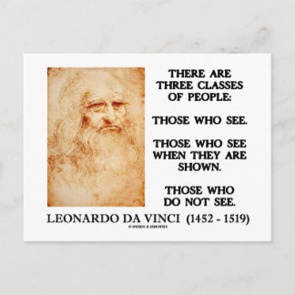 Leonardo da Vinci Drei Klassen von Menschen zitier Postkarte