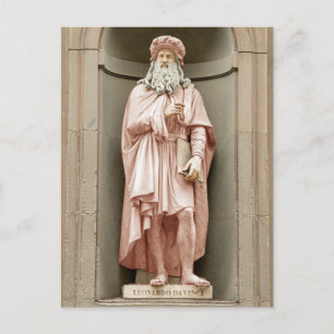 Leonardo da Vinci färbte sich mit Rose-Strumpfhose Postkarte