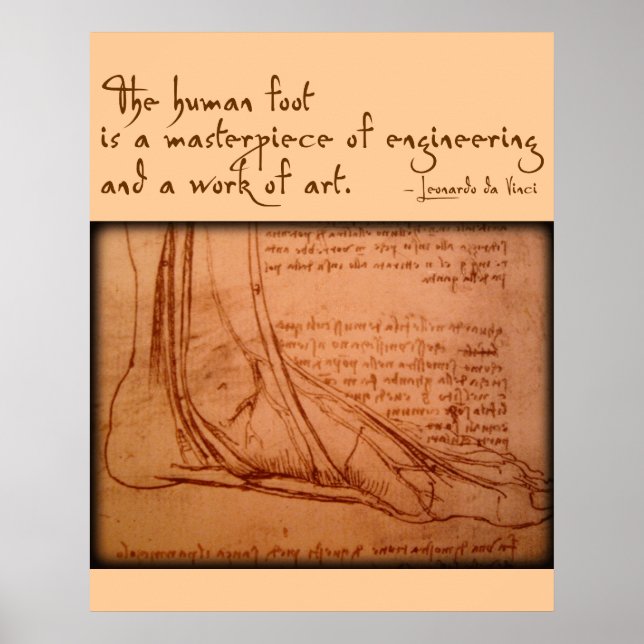 Leonardo da Vinci Foot Poster (Vorne)