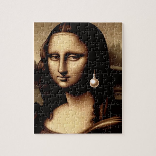 Leonardo Da Vinci Funny Mona Lisa Puzzle (Vertikal)