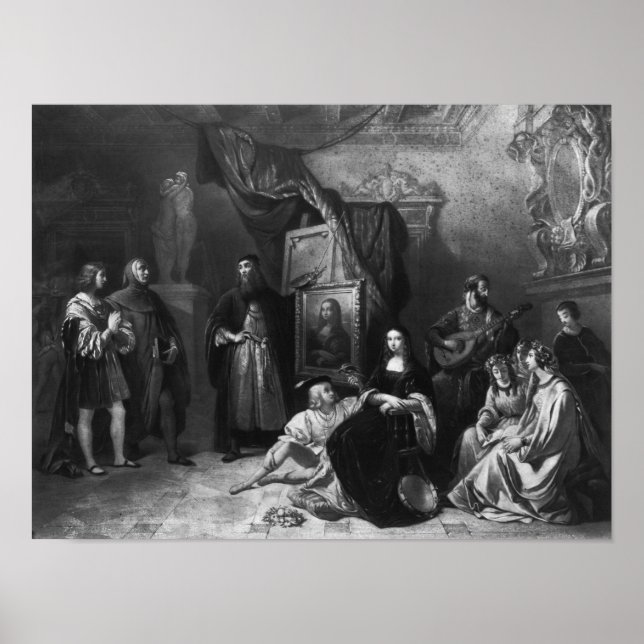 Leonardo da Vinci Gemälde der Gioconda Poster (Vorne)