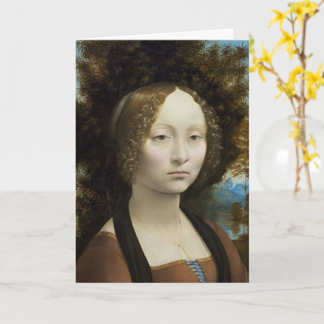Leonardo Da Vinci Ginevra De' Benci Malerei Karte (Gelbe Blume)
