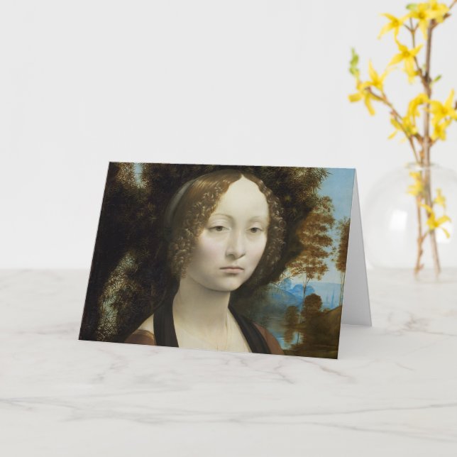 Leonardo Da Vinci Ginevra De' Benci Malerei Karte (Gelbe Blume)