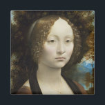Leonardo Da Vinci Ginevra De' Benci Malerei Magnet<br><div class="desc">Leonardo Da Vinci Ginevra De' Benci Malerei Ginevra de’ Benci war ein Aristokrat aus dem 15. Jahrhundert Florenz, bewundert für ihre Intelligenz von Florentiner Zeitgenossen. Sie ist Gegenstand eines Porträtmales von Leonardo da Vinci. Das Öl-on-Holz-Portrait wurde 1967 von der National Gallery of Art in Washington, D.C., Vereinigte Staaten, erworben. Leonardo...</div>