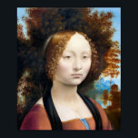 Leonardo da Vinci - Ginevra de' Benci, Poster<br><div class="desc">Leonardo da Vincis Gemälde, Ginevra de' Benci, berühmtes Portraitgemälde, </div>