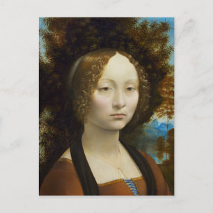 Leonardo da Vinci Ginevra de' Benci Postkarte