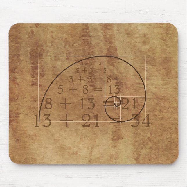 Leonardo da Vinci. Goldenes Verhältnis. De gulden  Mousepad (Vorne)